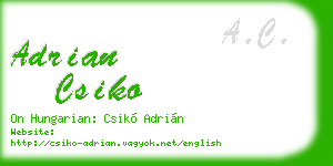 adrian csiko business card